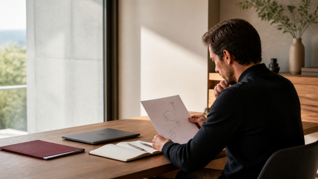Professionnel préparant un parcours de formation à l’intelligence artificielle